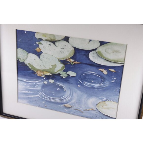 1975 Leighton Davis original watercolour painting of water lilies / The water - Picture 2 of 10